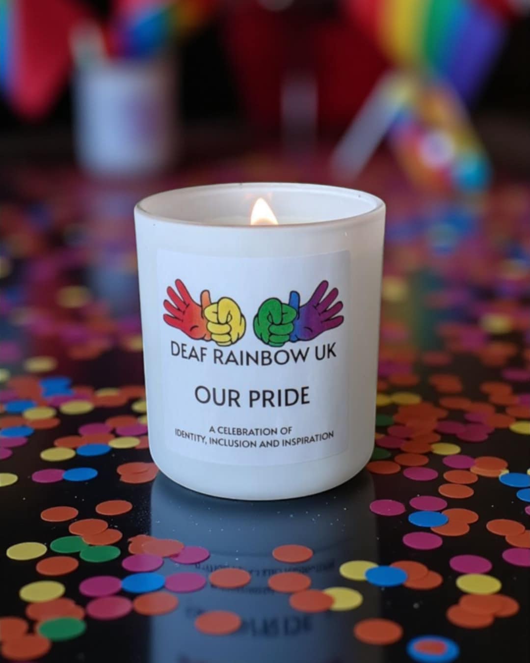 🏳️🌈 Deaf Rainbow UK - Limited Edition 🏳️🌈| Refillable Candle