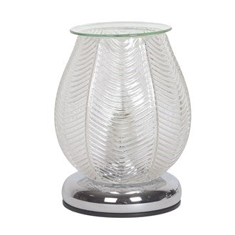 Ribbed Glass Aroma Lamp With Free Wax Melt | Wax Melt Warmer