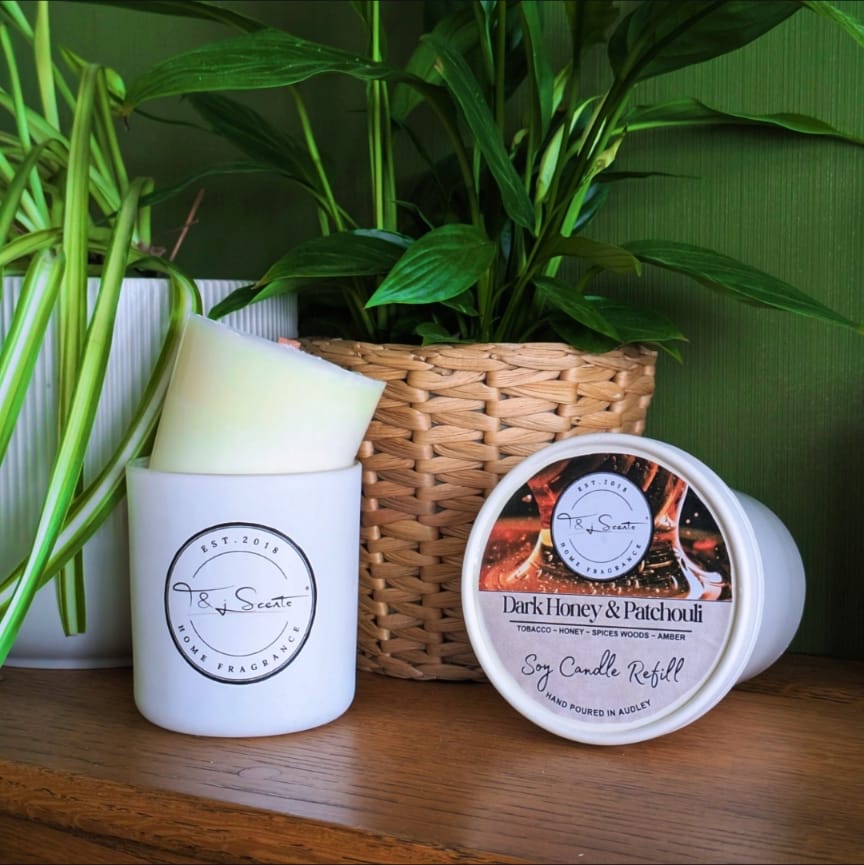 Dark Honey & Patchouli | Refillable Candle