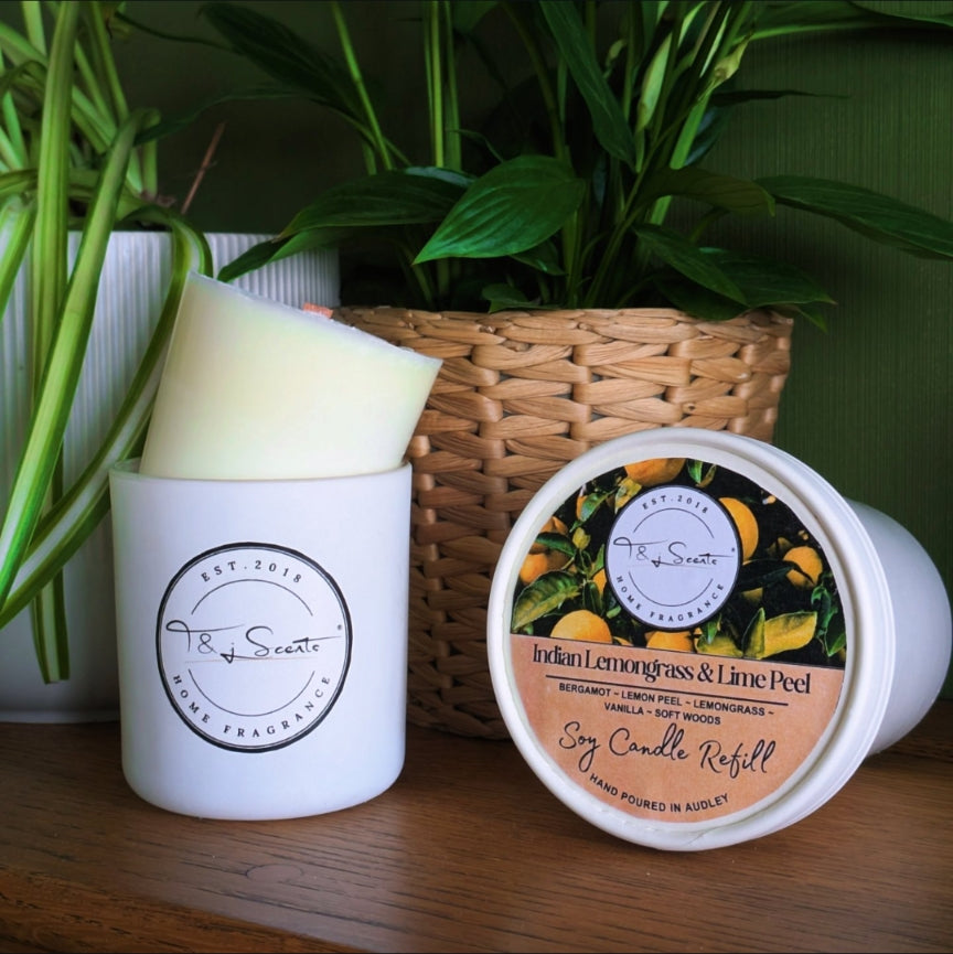 Indian Lemongrass & Lime Peel | Refillable Candle
