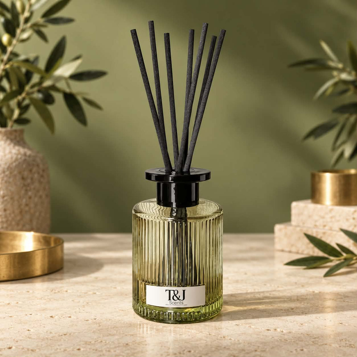 Olive | Reed Diffuser Glass