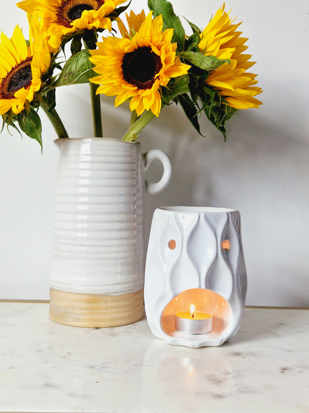 Ceramic Wave | Wax Melt Tea-Lights Burner