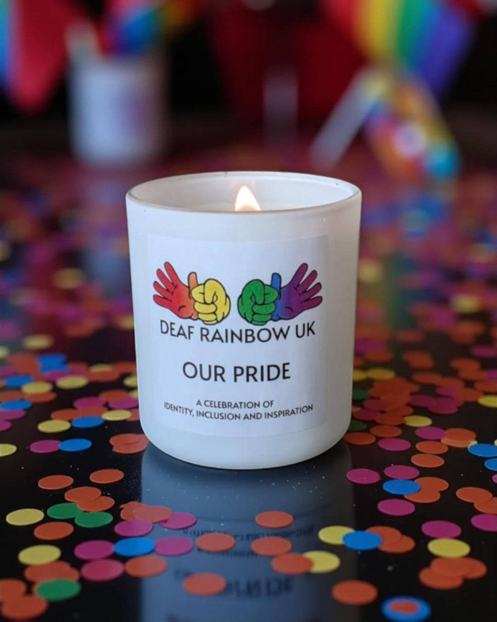 🏳️‍🌈 Deaf Rainbow UK - Limited Edition 🏳️‍🌈| Refillable Candle