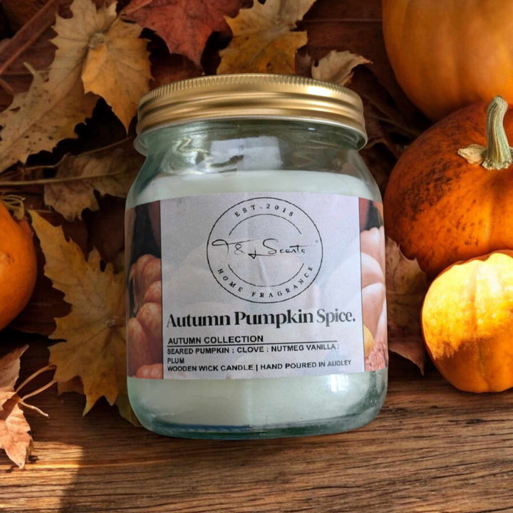 Autumn Pumpkin Spice | Wooden Wick Candle | AUTUMN COLLECTION 🍂