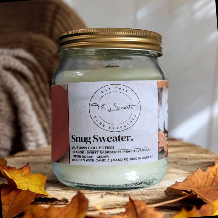 Snug Sweater | Wooden Wick Candle | AUTUMN COLLECTION 🍂