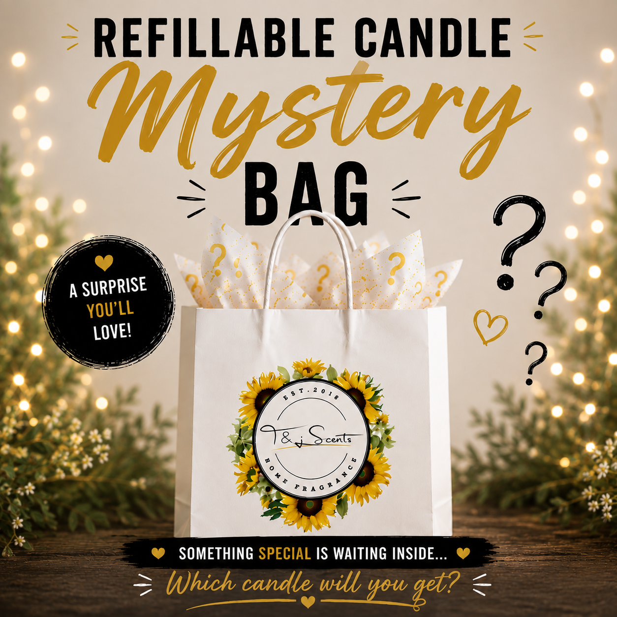 Refillable Candle Mystery bag