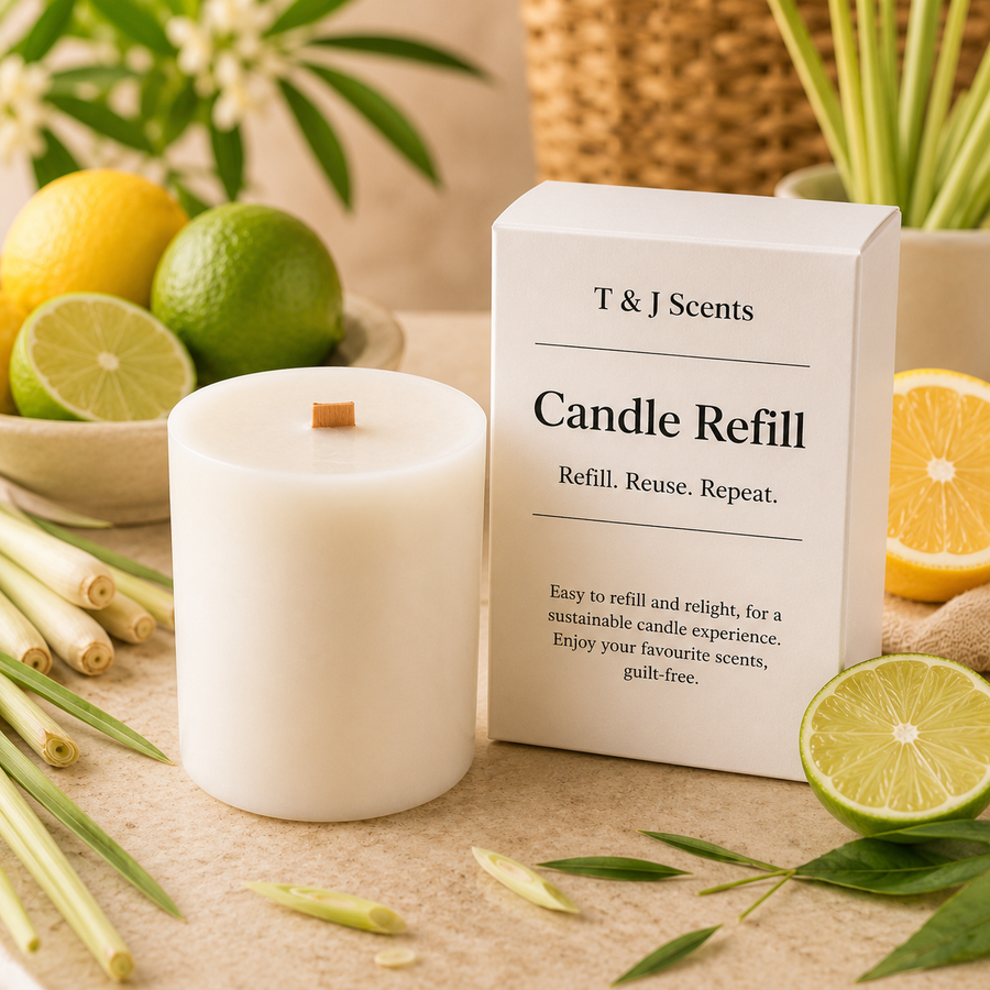 Indian Lemongrass & Lime Peel | Refillable Candle - Best Selling