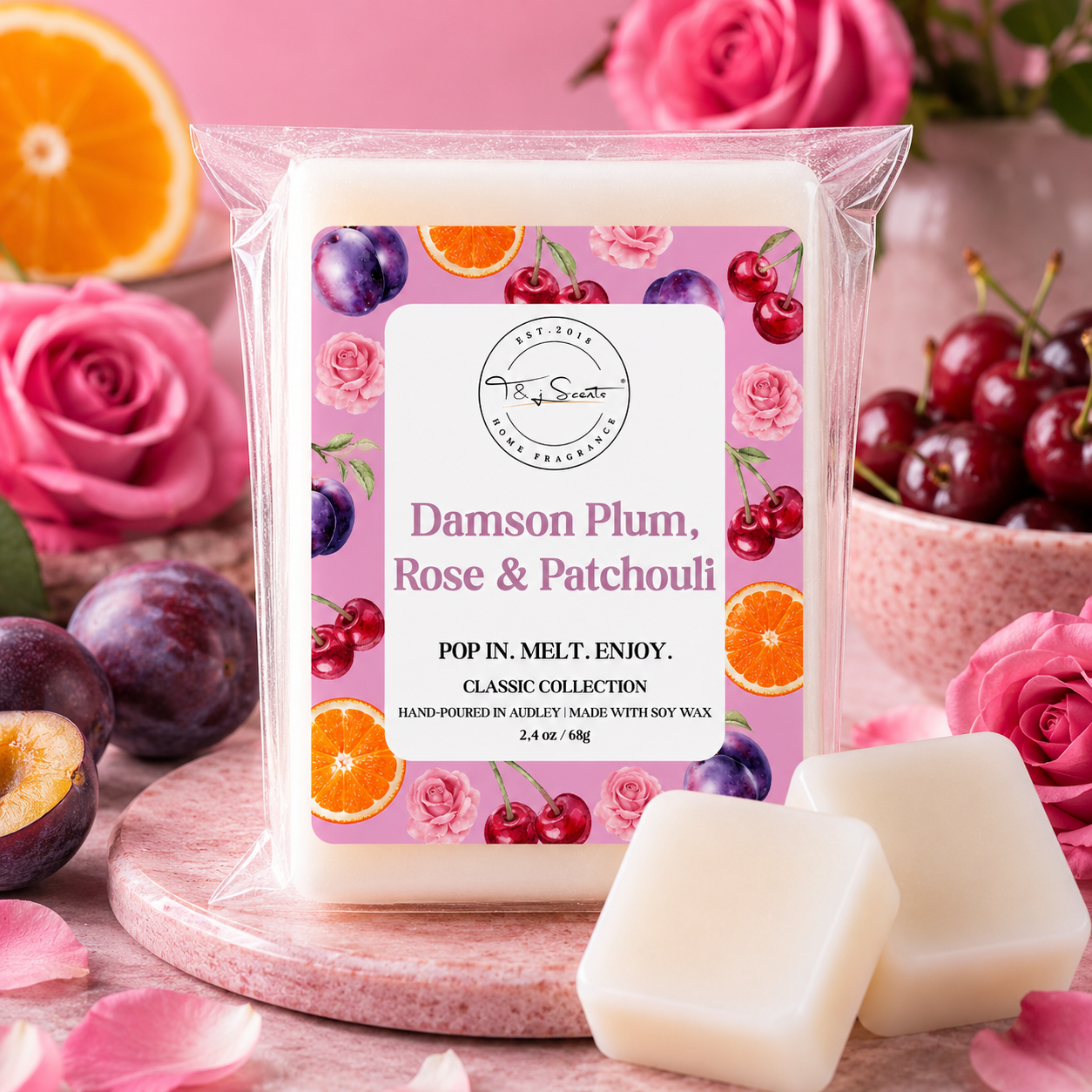 Damson Plum, Rose & Patchouli | Wax Melts