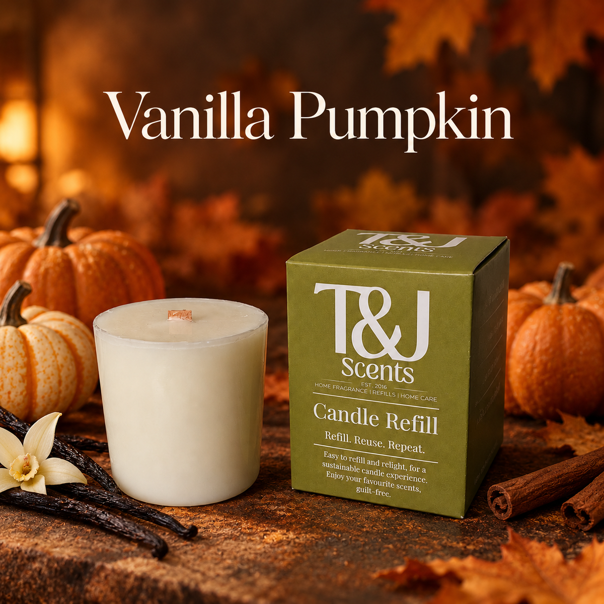 Vanilla Pumpkin | Refillable Candle Refill (September VIP Extra)