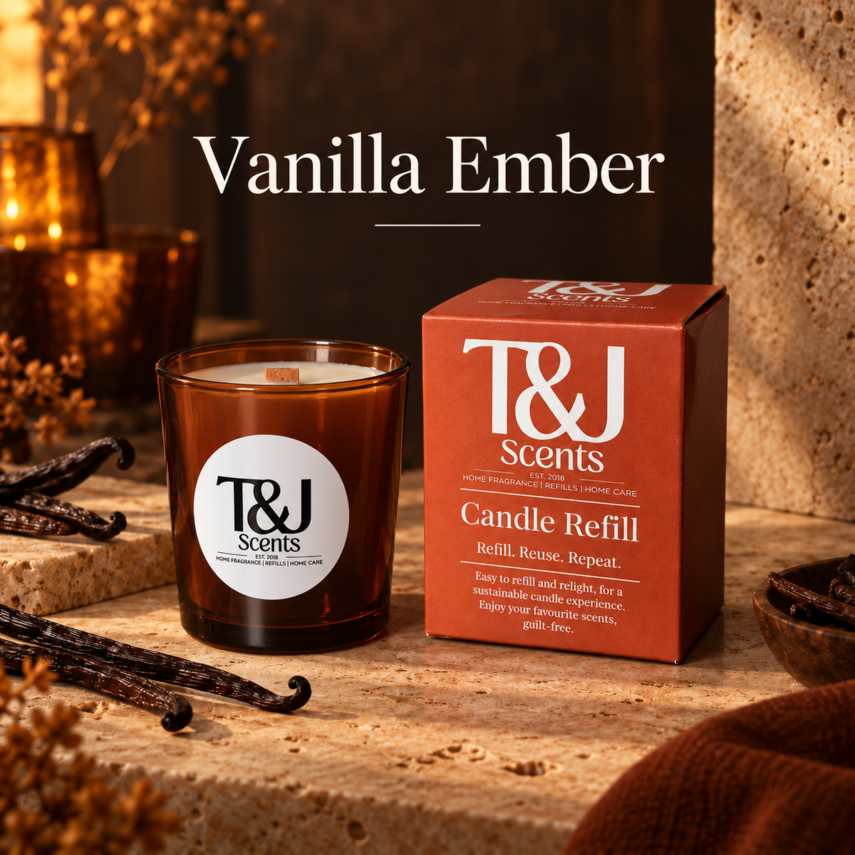 Vanilla Ember | Refillable Candle