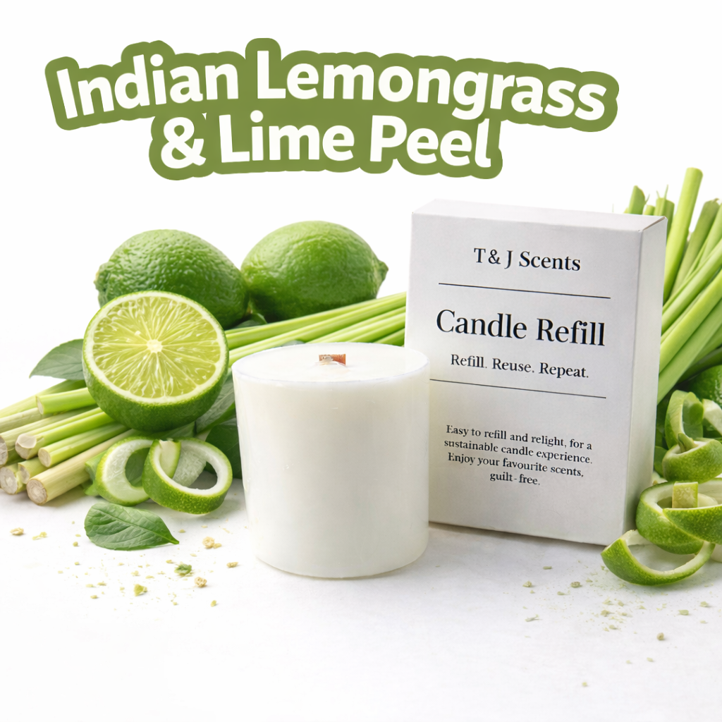 Indian Lemongrass & Lime Peel | Refillable Candle