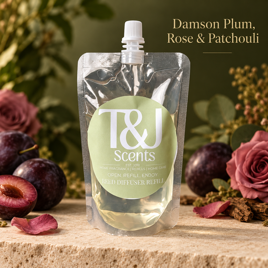 Damson Plum, Rose & Patchouli | Reed Diffuser Refill