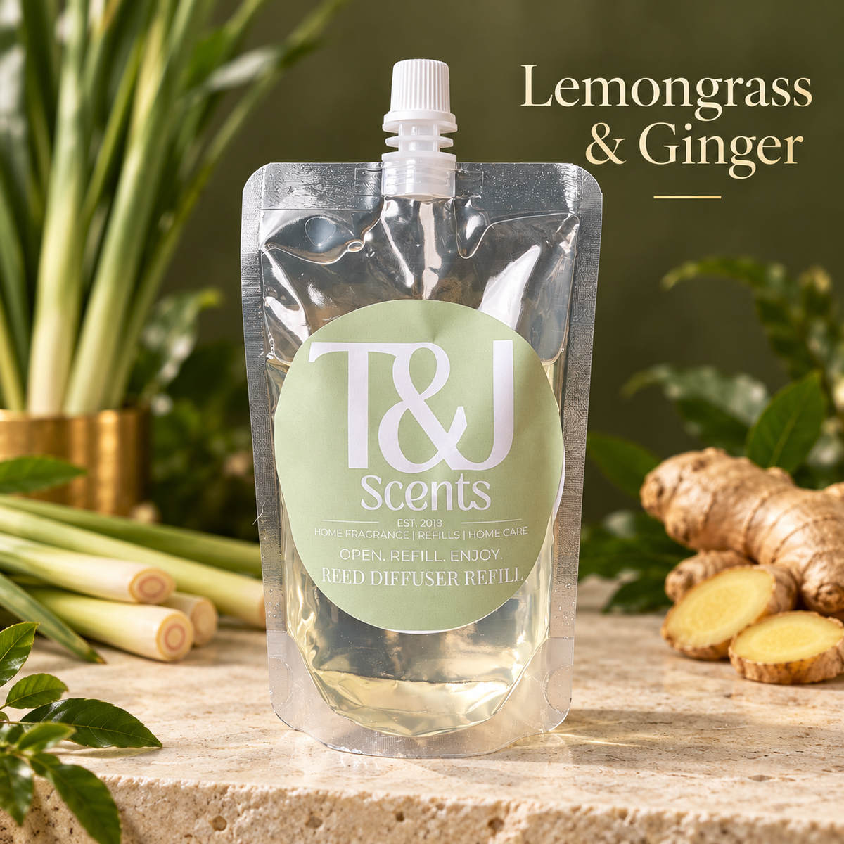 Lemongrass & Ginger | Reed Diffuser Refill