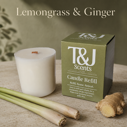 Lemongrass & Ginger | Refillable Candle