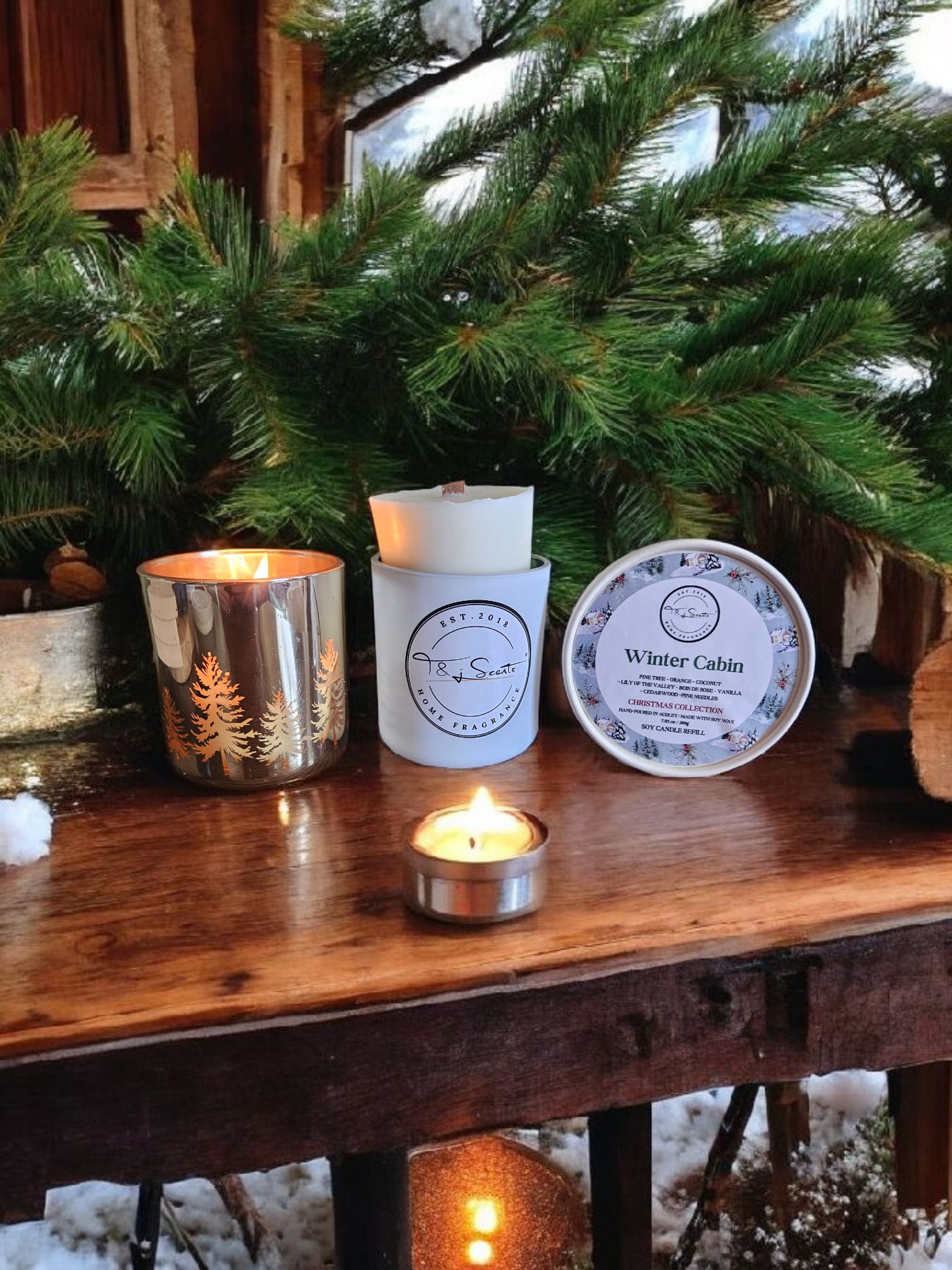 Winter Cabin Candle