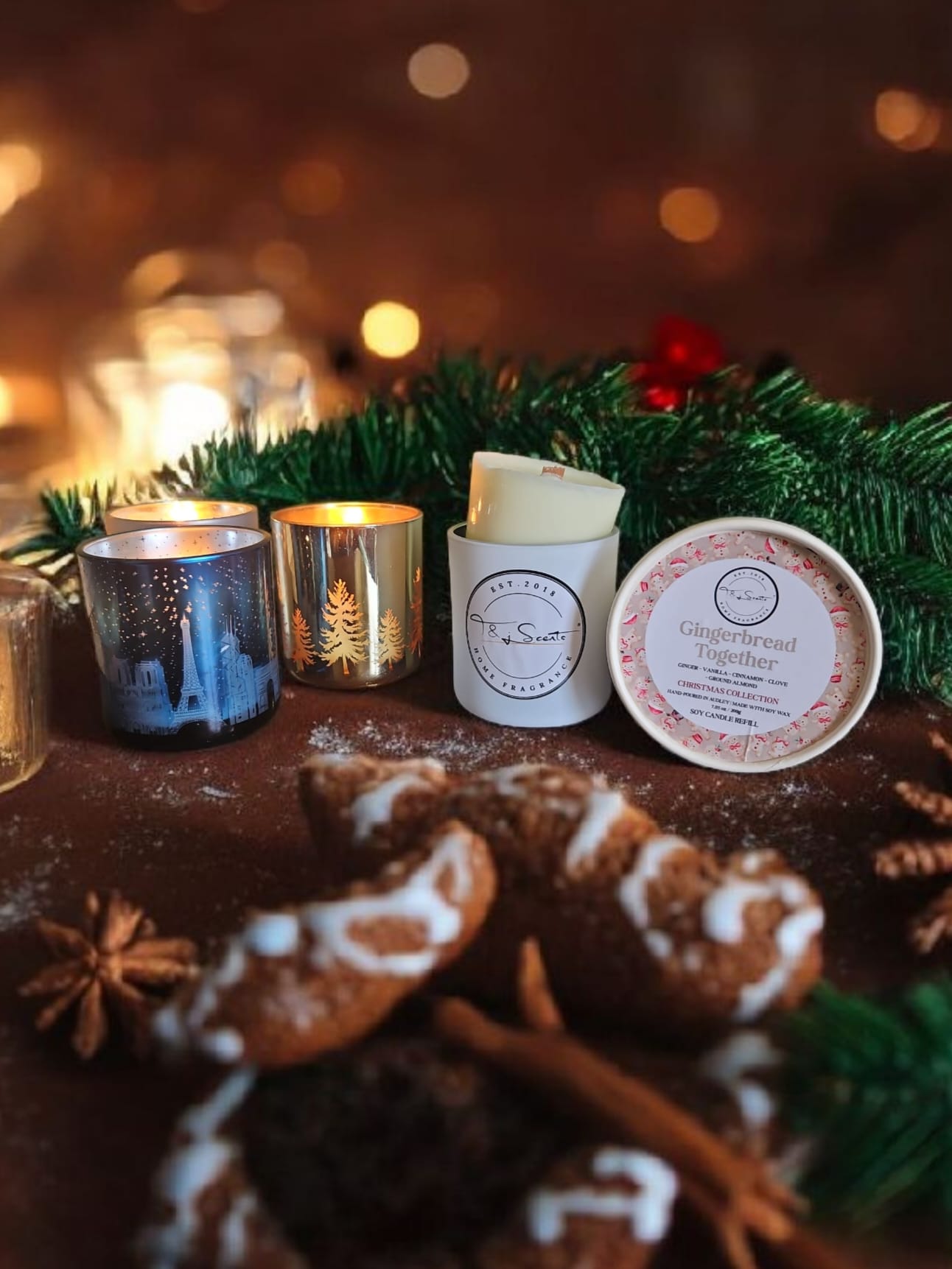 Gingerbread together Candle