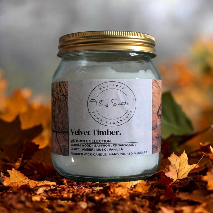 Velvet Timber | Wooden Wick Candle | AUTUMN COLLECTION 🍂