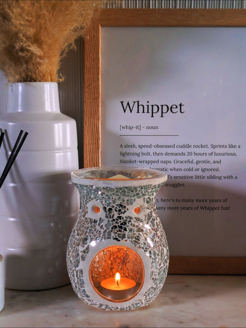 Silver Crackle Wax Aarmer | Tea-light Burners