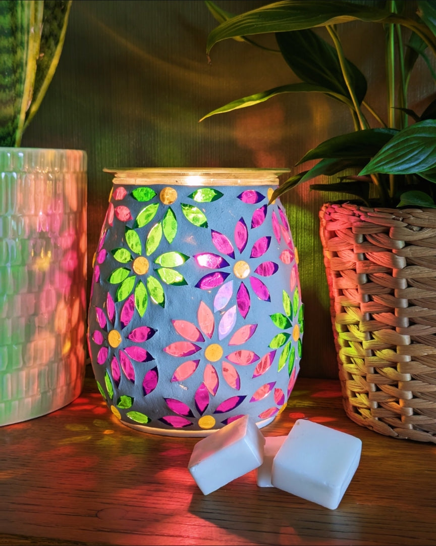 Flower Colourful - Pretty Petals Burner with a free wax melt | Wax Melt Warmer
